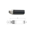 Connecteur Rond Mâle M8 8 pôles